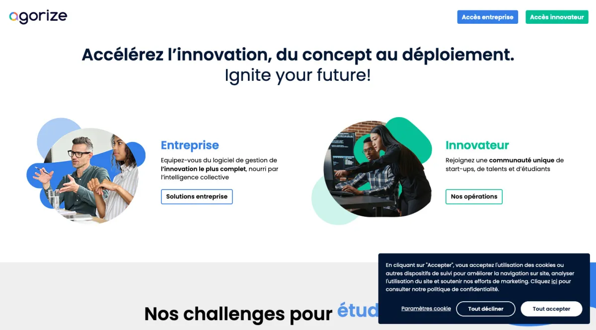Interface Agorize : fonctionnalités, prix, alternatives