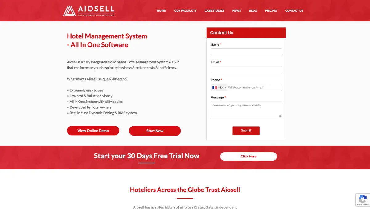 Interface Aiosell Property Management : fonctionnalités, prix, alternatives
