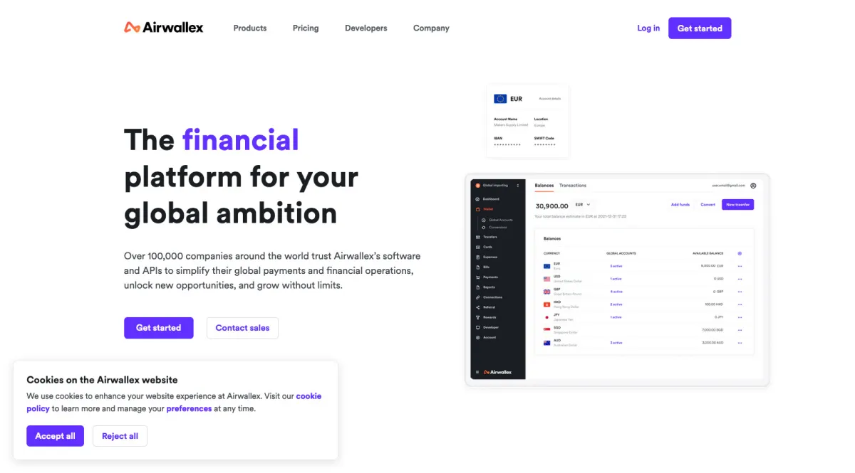 Interface Airwallex : fonctionnalités, prix, alternatives Interface Airwallex : fonctionnalités, prix, alternatives