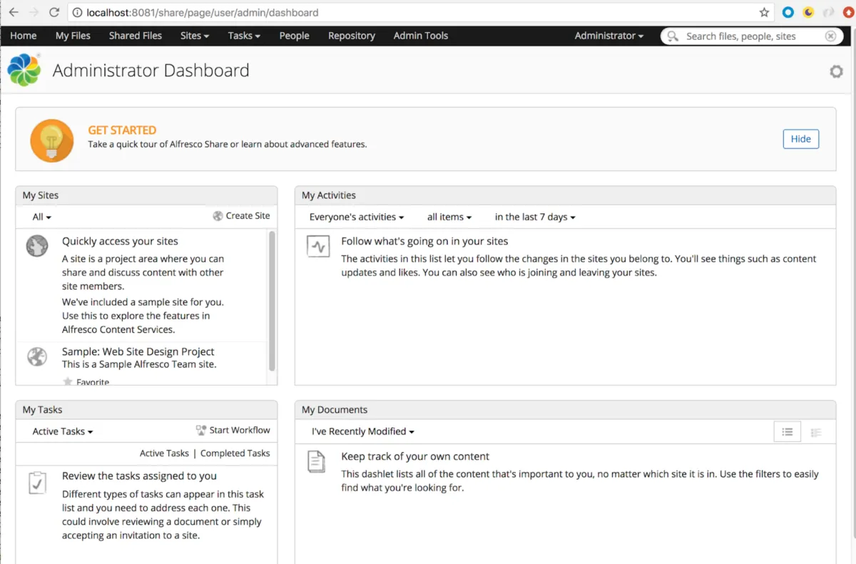 Interface Alfresco Content Services: fonctionnalités, prix, alternatives