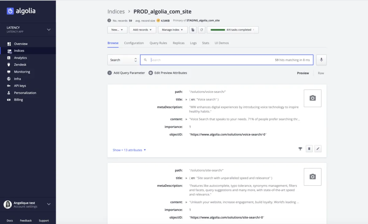 Interface Algolia: fonctionnalités, prix, alternatives