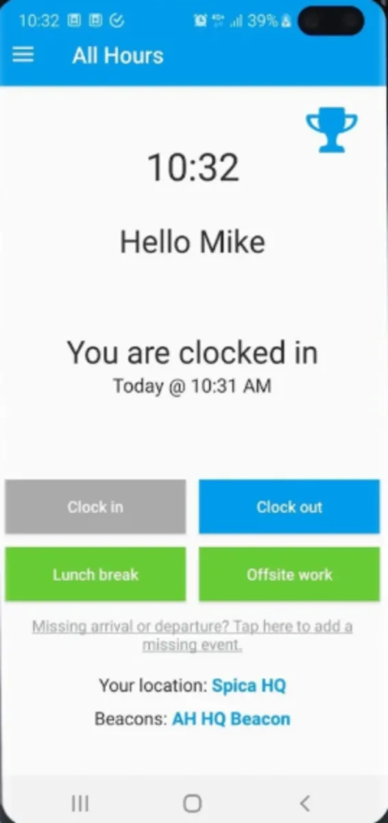Interface All Hours: fonctionnalités, prix, alternatives