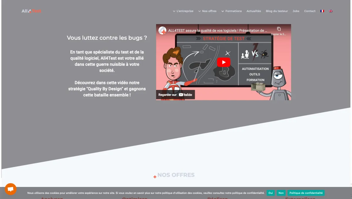 Interface All4Test : fonctionnalités, prix, alternatives