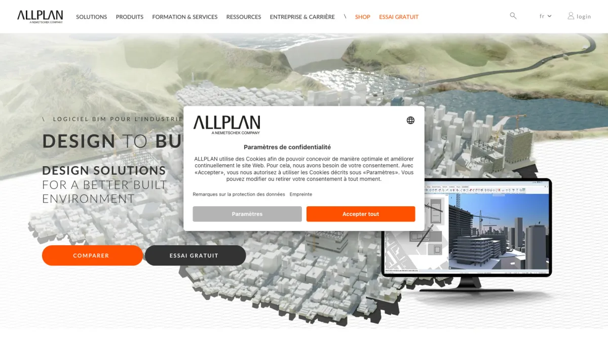 Interface Allplan : fonctionnalités, prix, alternatives