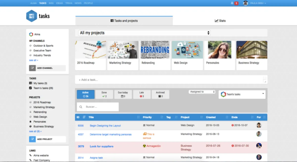 Interface Alma Suite: fonctionnalités, prix, alternatives