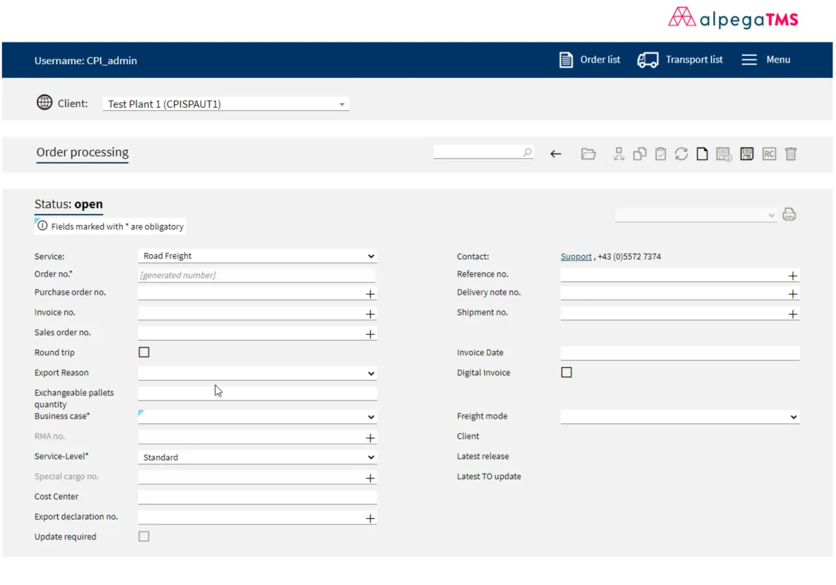 Interface Alpega TMS: fonctionnalités, prix, alternatives