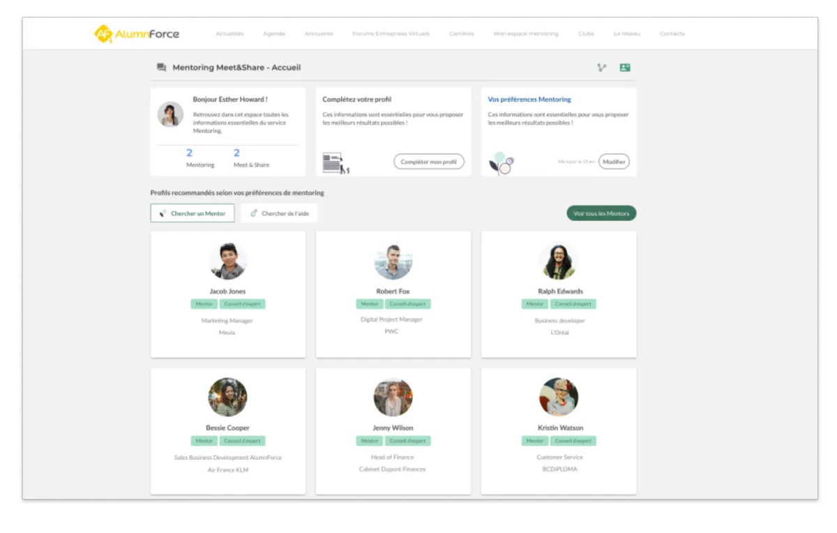 AlumnForce: avis sur le logiciel de gestion des anciens élèves (alumni): fonctionnalités, avantages, inconvénients et tarifs