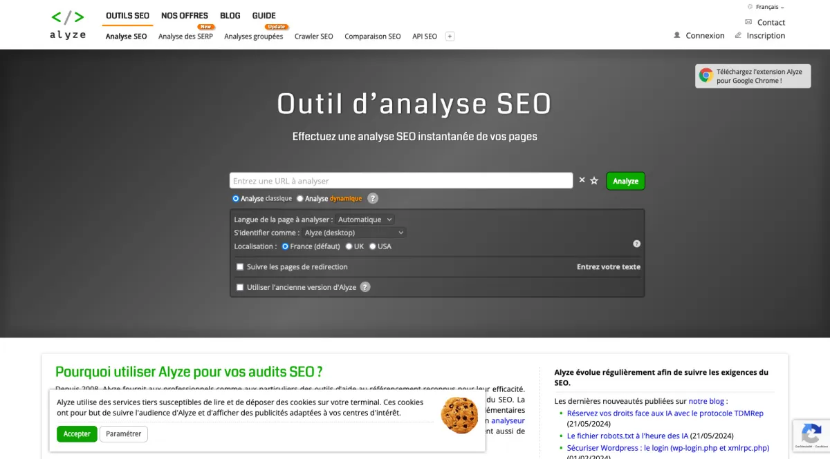 Notre avis sur Alyze.info : un logiciel de référencement gratuit (SEO: search engine optimization) à découvrir Notre avis sur Alyze.info : un logiciel de référencement gratuit (SEO: search engine optimization) à découvrir