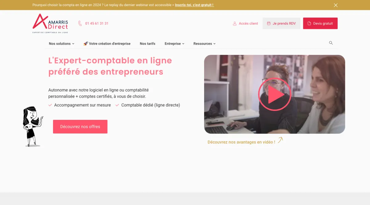 Amarris Direct: avis sur le expert-comptable en ligne: fonctionnalités, avantages, inconvénients et tarifs Amarris Direct: avis sur le expert-comptable en ligne: fonctionnalités, avantages, inconvénients et tarifs