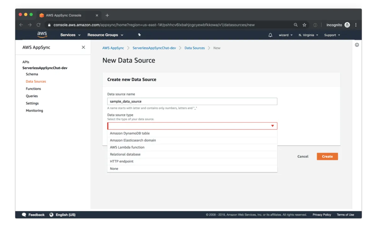 Interface Amazon AWS AppSync: fonctionnalités, prix, alternatives