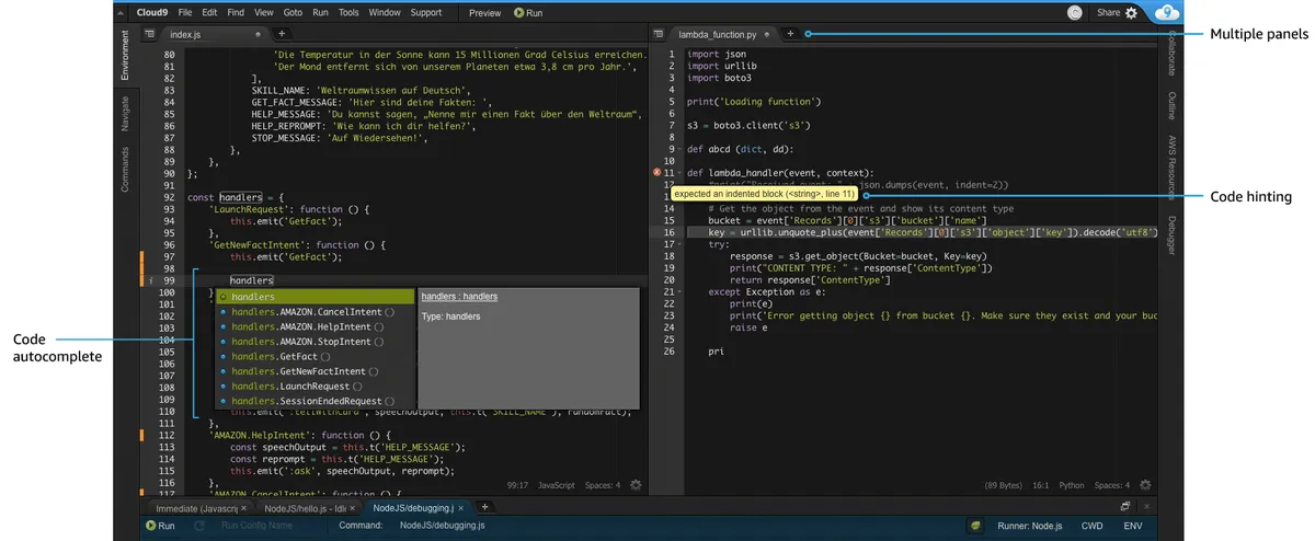 Amazon AWS Cloud9: avis sur le logiciel IDE (environnement de développement intégré): fonctionnalités, avantages, inconvénients et tarifs Amazon AWS Cloud9: avis sur le logiciel IDE (environnement de développement intégré): fonctionnalités, avantages, inconvénients et tarifs