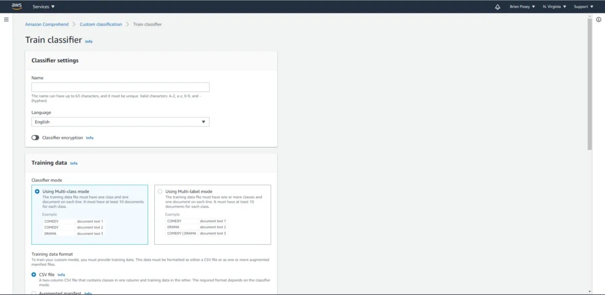 Interface Amazon AWS Comprehend: image, ergonomie, alternatives Interface Amazon AWS Comprehend: image, ergonomie, alternatives