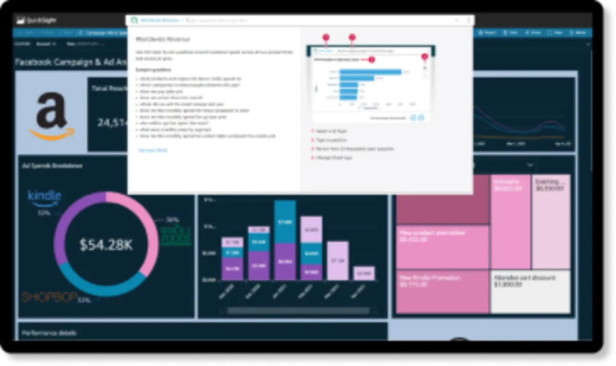 Interface Amazon QuickSight: fonctionnalités, prix, alternatives Interface Amazon QuickSight: fonctionnalités, prix, alternatives