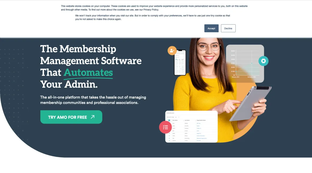 Interface AMO : fonctionnalités, prix, alternatives