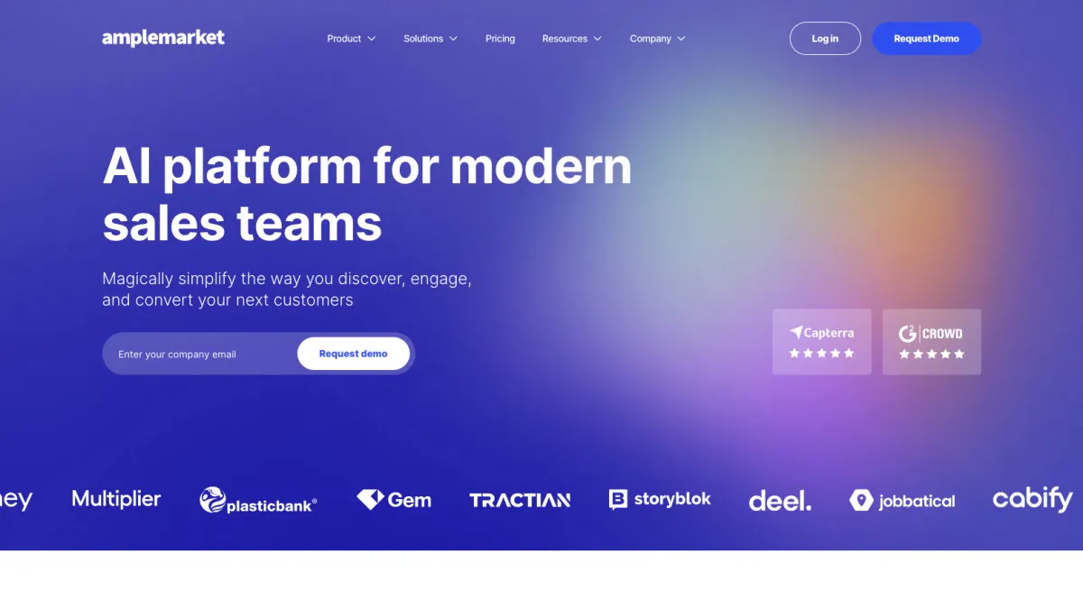 Interface Amplemarket : fonctionnalités, prix, alternatives