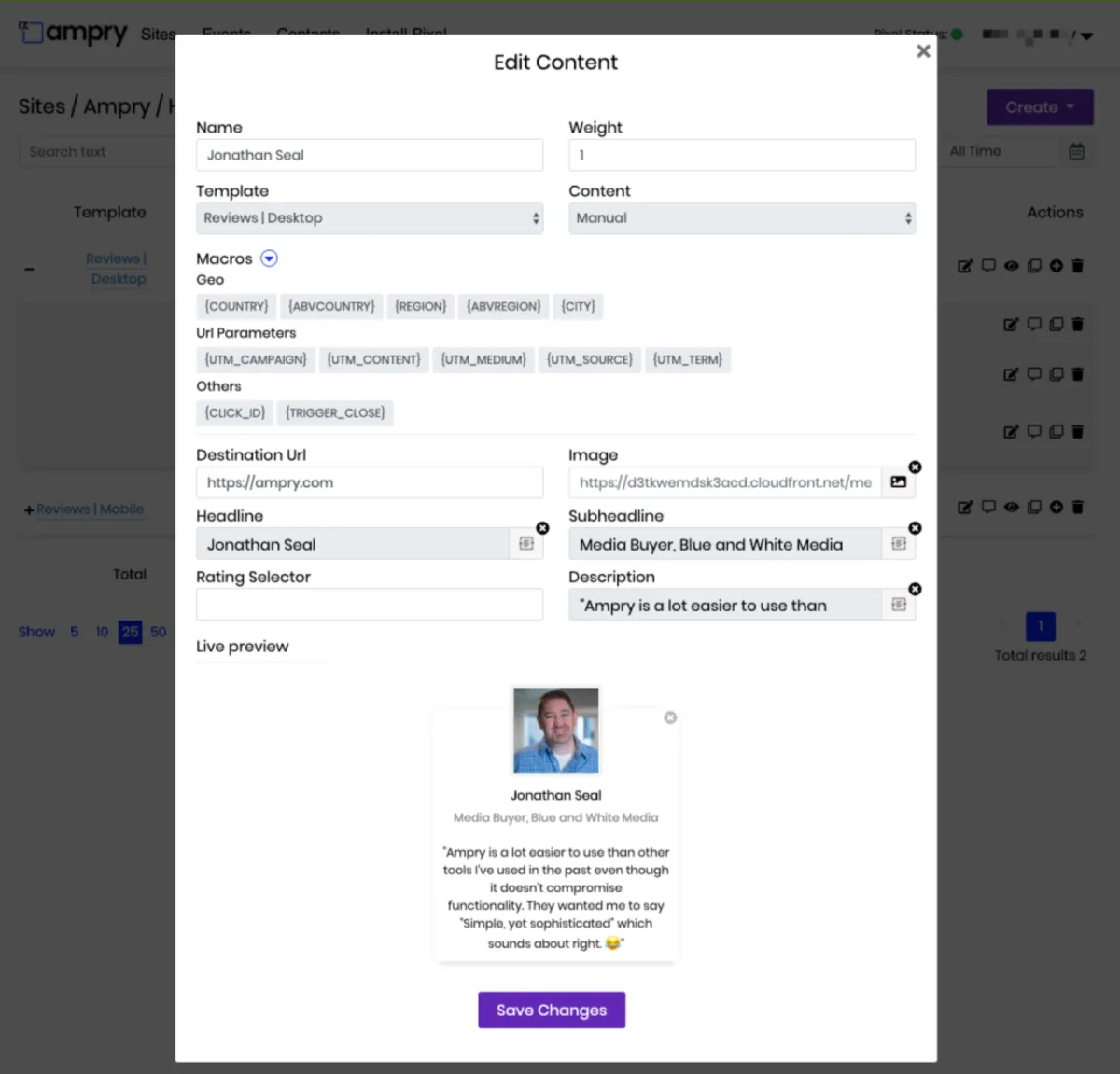 Interface Ampry: image, ergonomie, alternatives