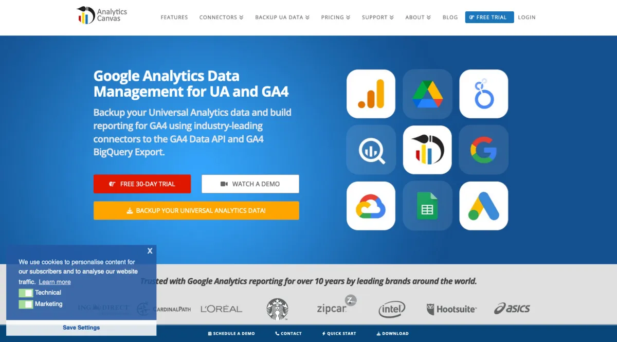 Interface Analytics Canvas : image, ergonomie, alternatives
