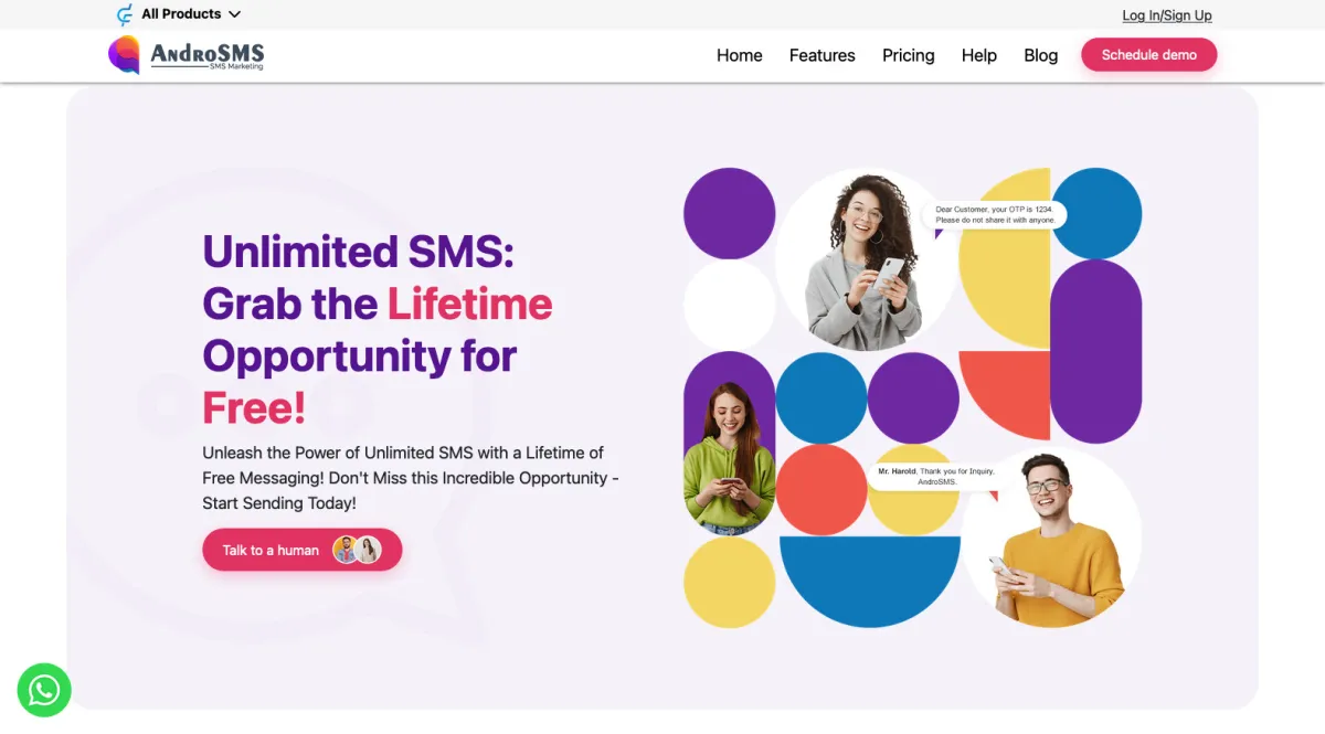Interface AndroSMS : fonctionnalités, prix, alternatives