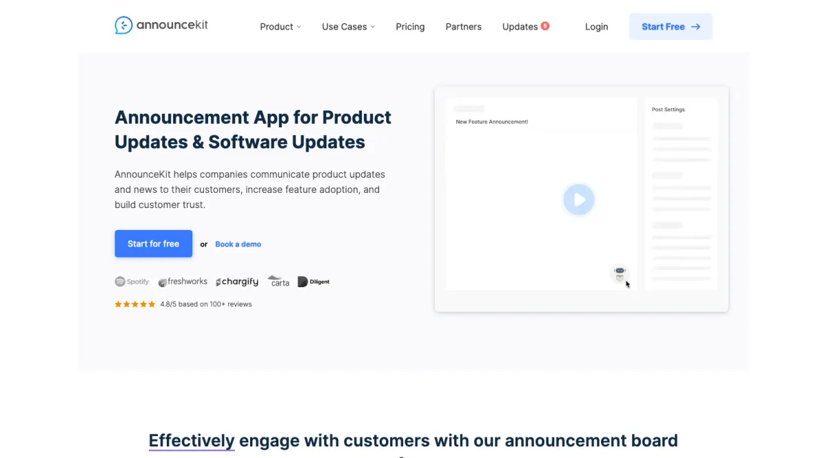 Interface Announcekit : fonctionnalités, prix, alternatives