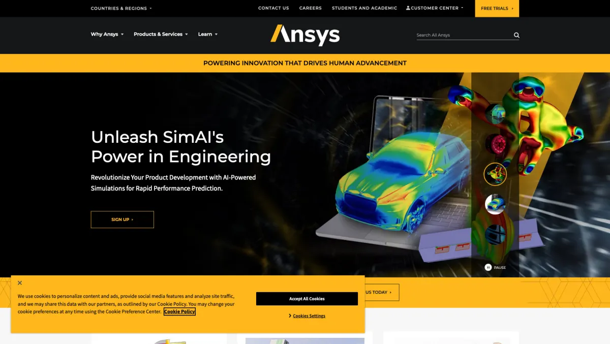 Interface Ansys Cloud : fonctionnalités, prix, alternatives