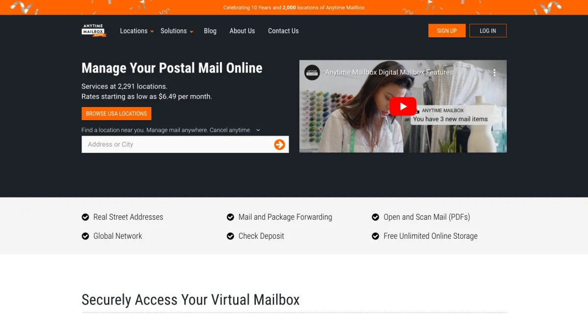 Anytime Mailbox: avis sur le logiciel de gestion du courrier: fonctionnalités, avantages, inconvénients et tarifs