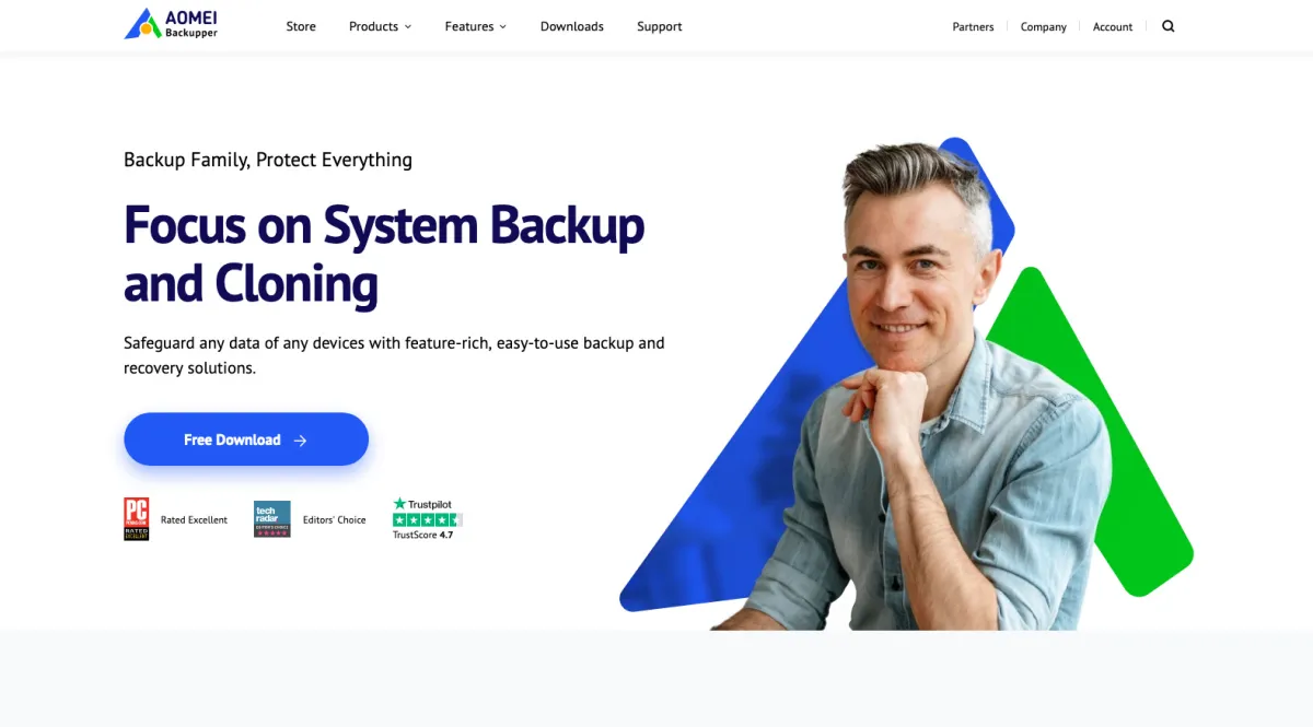 Interface Aomei Backupper : fonctionnalités, prix, alternatives