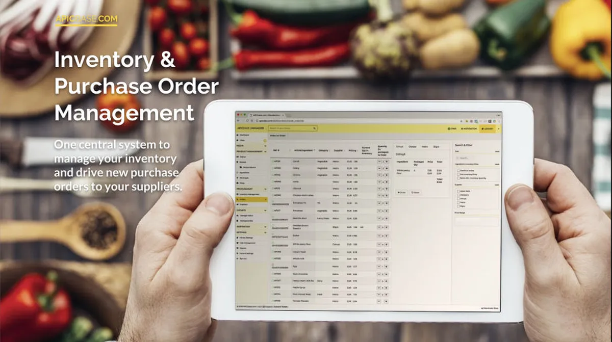 Interface APICBASE Food Management: fonctionnalités, prix, alternatives