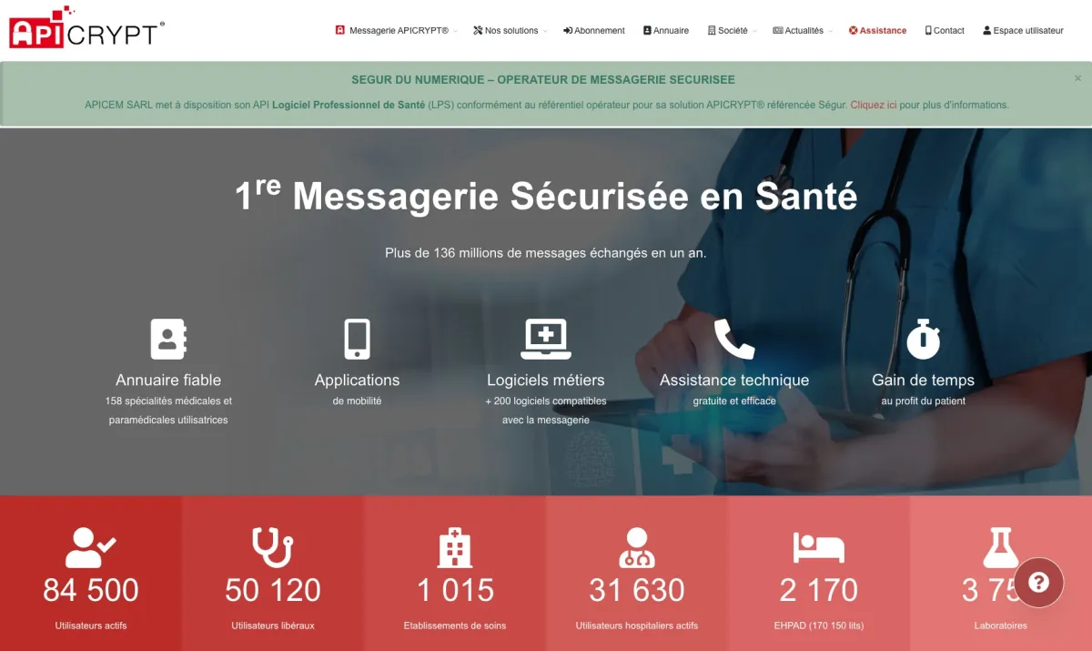Interface Apicrypt : fonctionnalités, prix, alternatives