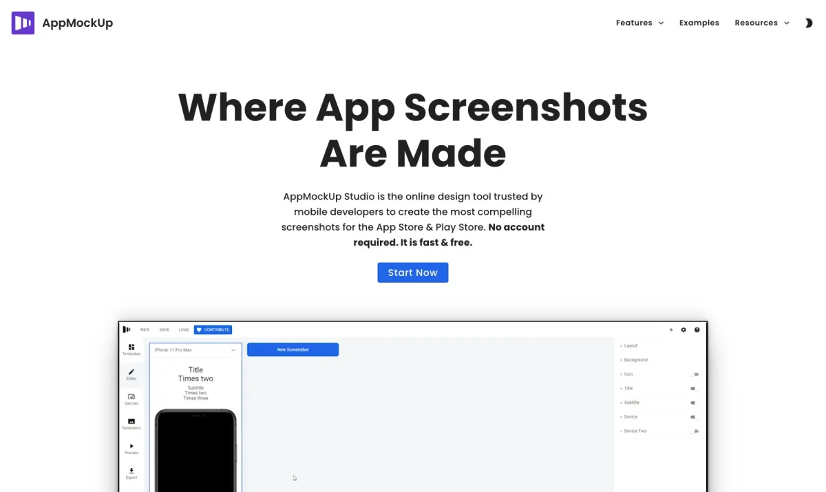 Interface App mockup : fonctionnalités, prix, alternatives