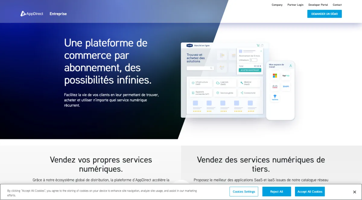 Interface AppDirect : fonctionnalités, prix, alternatives
