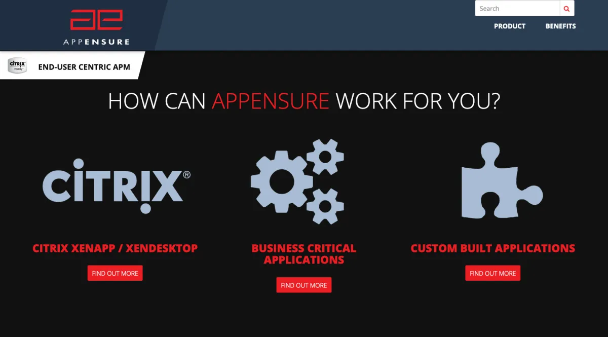 Interface Appensure : image, ergonomie, alternatives Interface Appensure : image, ergonomie, alternatives