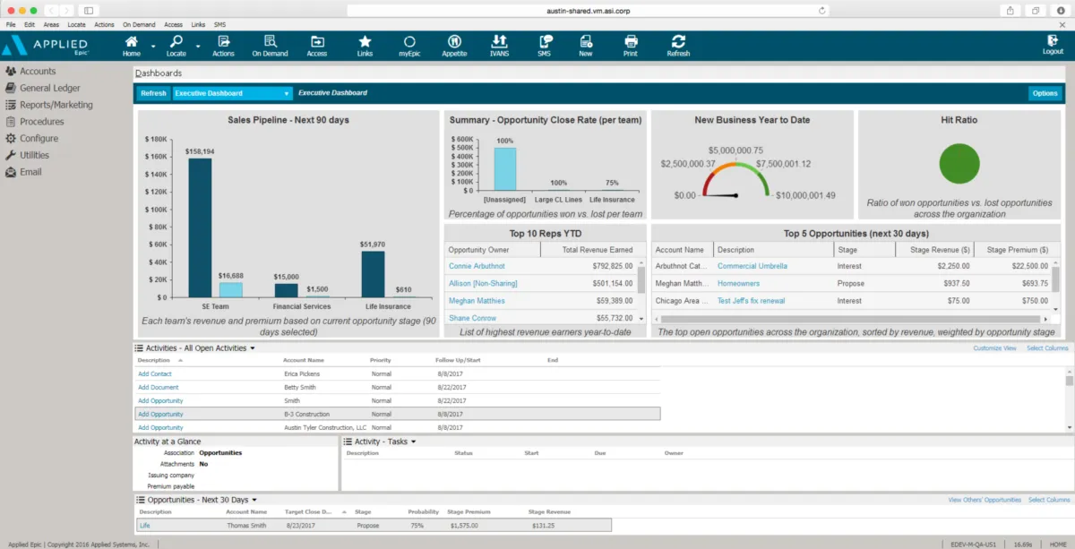 Notre avis sur Applied Epic : un logiciel pour services financiers (banque / assurance) à découvrir