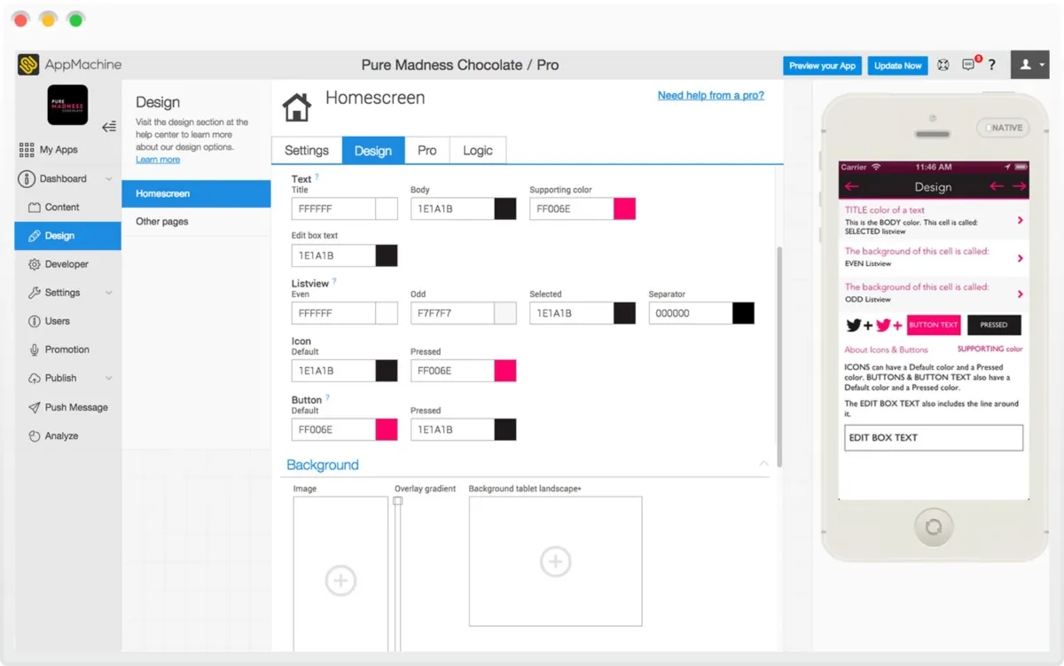 Interface AppMachine: fonctionnalités, prix, alternatives