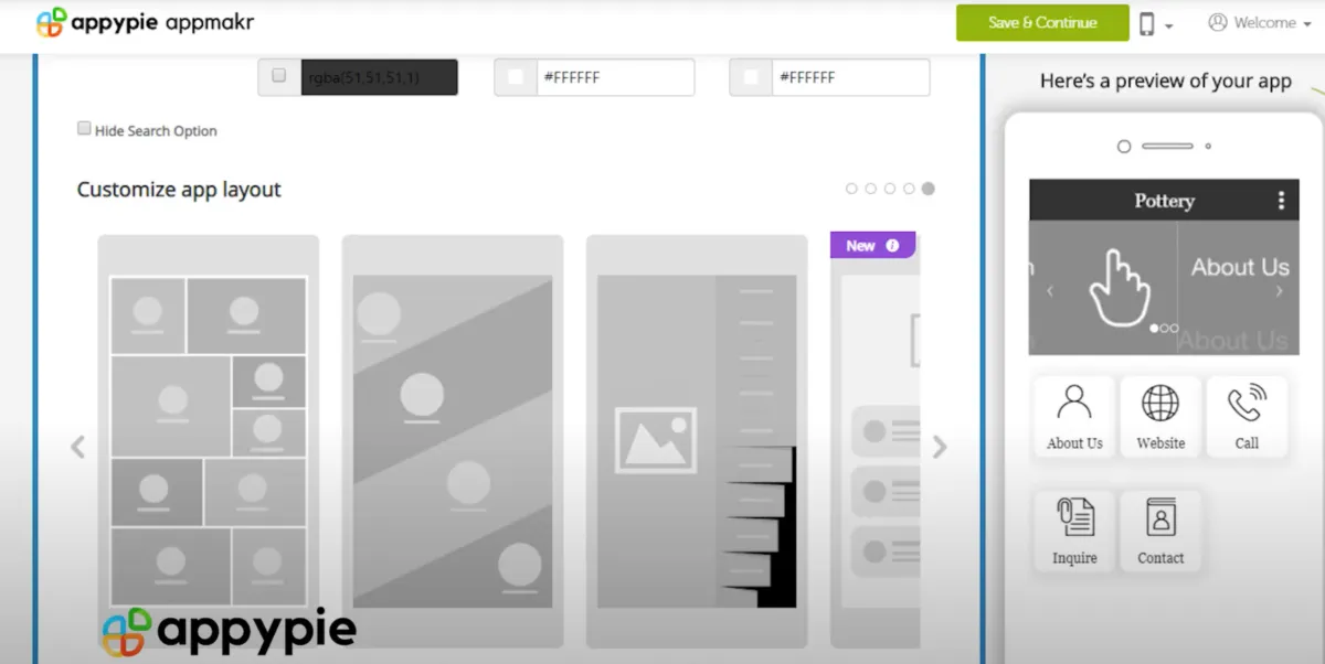 Interface Appy Pie Chatbot: image, ergonomie, alternatives