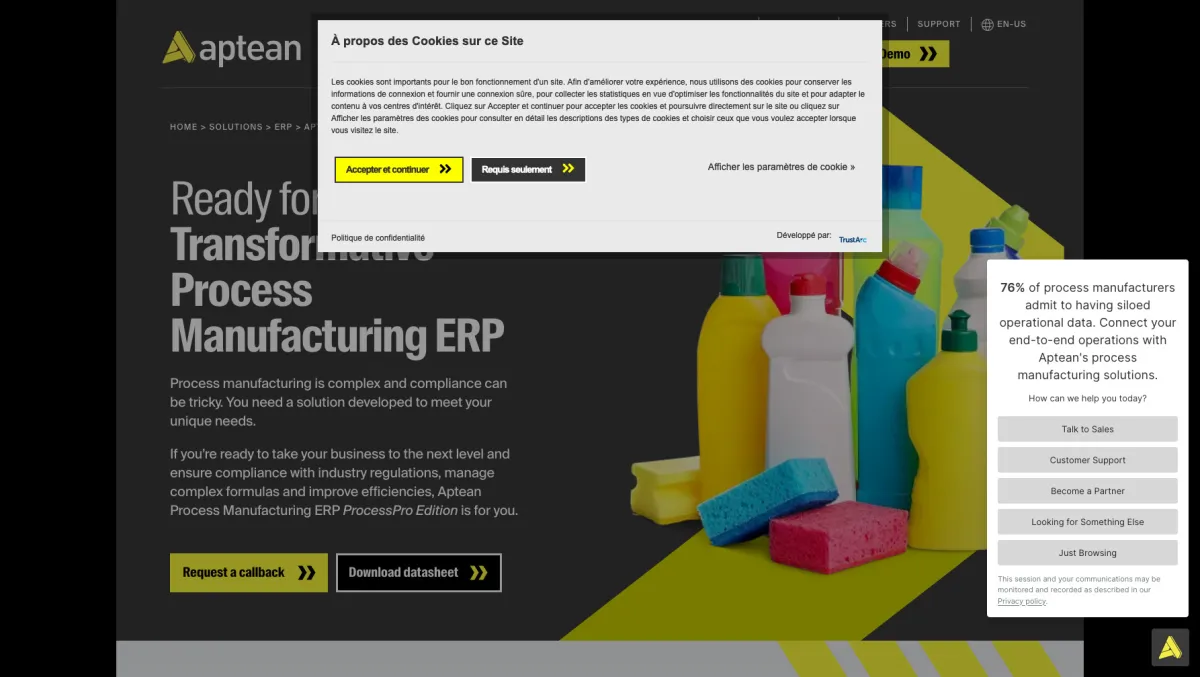 Interface Aptean : fonctionnalités, prix, alternatives
