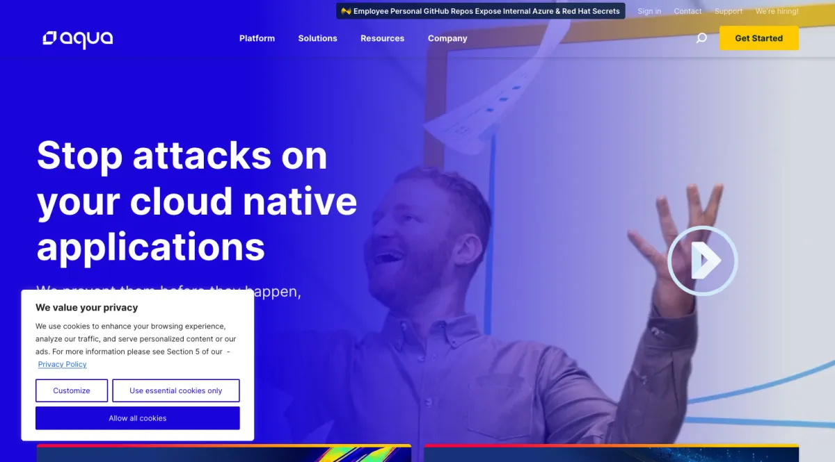 Interface Aqua Security : fonctionnalités, prix, alternatives