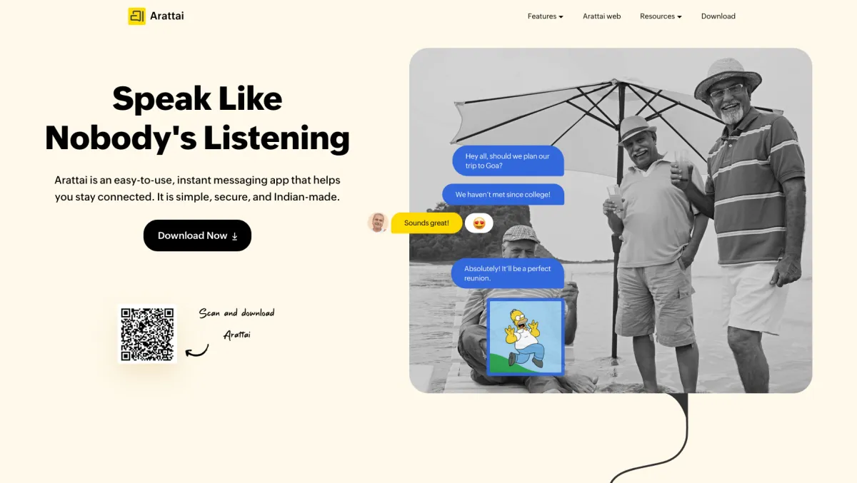 Interface Arattai : fonctionnalités, prix, alternatives