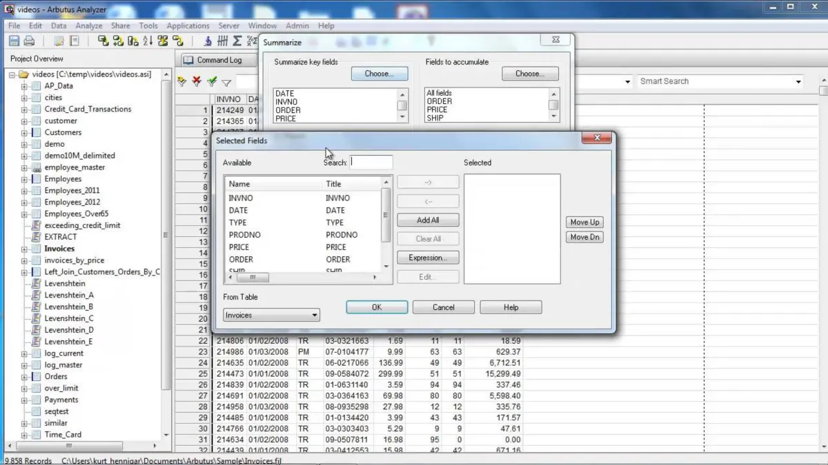 Interface Arbutus Audit Analytics: image, ergonomie, alternatives Interface Arbutus Audit Analytics: image, ergonomie, alternatives