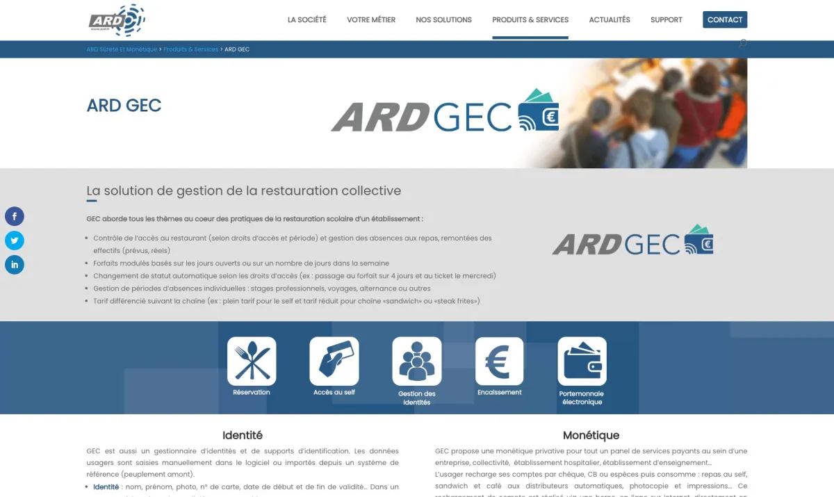 Interface ARD GEC monétique : image, ergonomie, alternatives