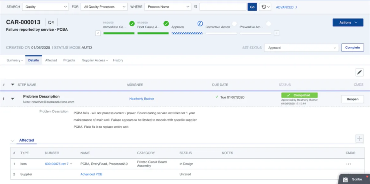 Notre avis sur Arena QMS : un logiciel de gestion de la qualité (QMS) à découvrir