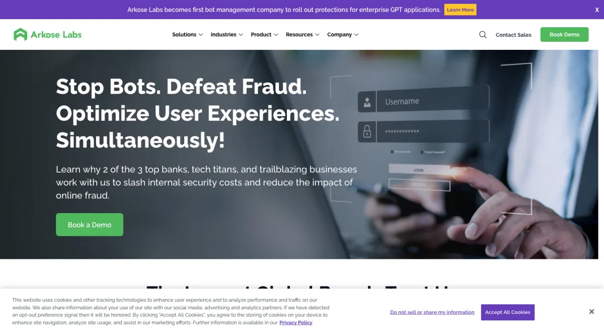 Interface Arkose Labs : fonctionnalités, prix, alternatives
