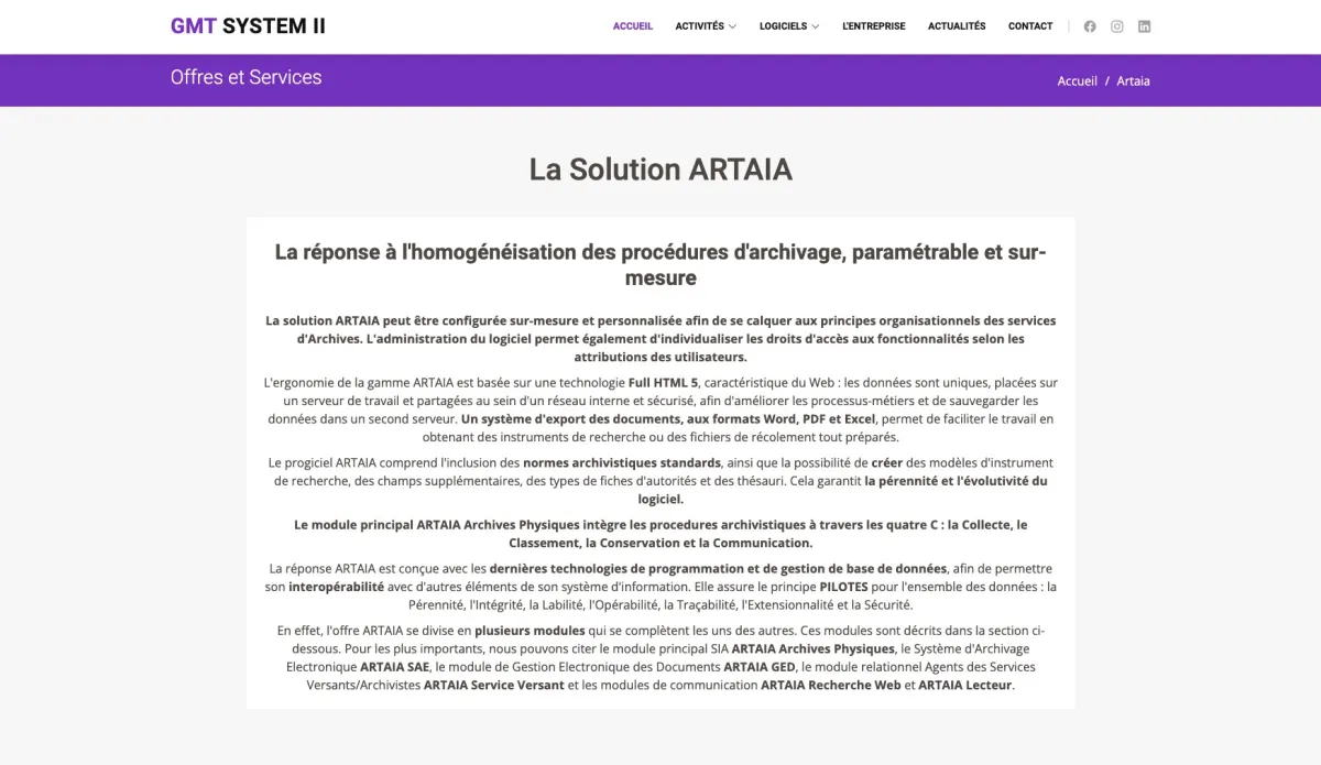 Interface ARTAIA : fonctionnalités, prix, alternatives