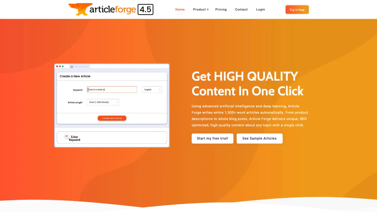 Interface Articleforge : image, ergonomie, alternatives