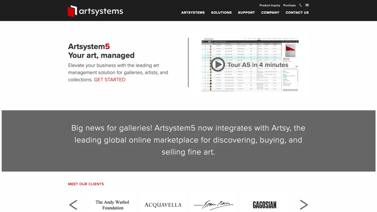 Interface Artsystems : fonctionnalités, prix, alternatives