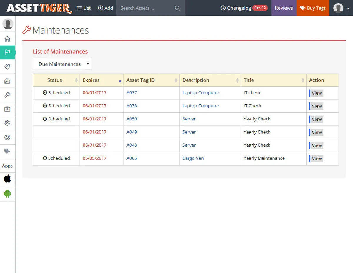 Notre avis sur AssetTiger : un logiciel GMAO / CMMS / maintenance préventive à découvrir