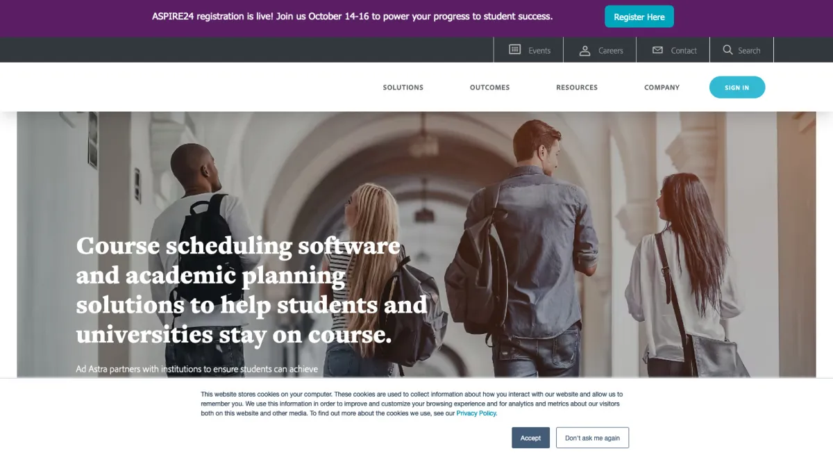 Interface Astra Scheduling : fonctionnalités, prix, alternatives