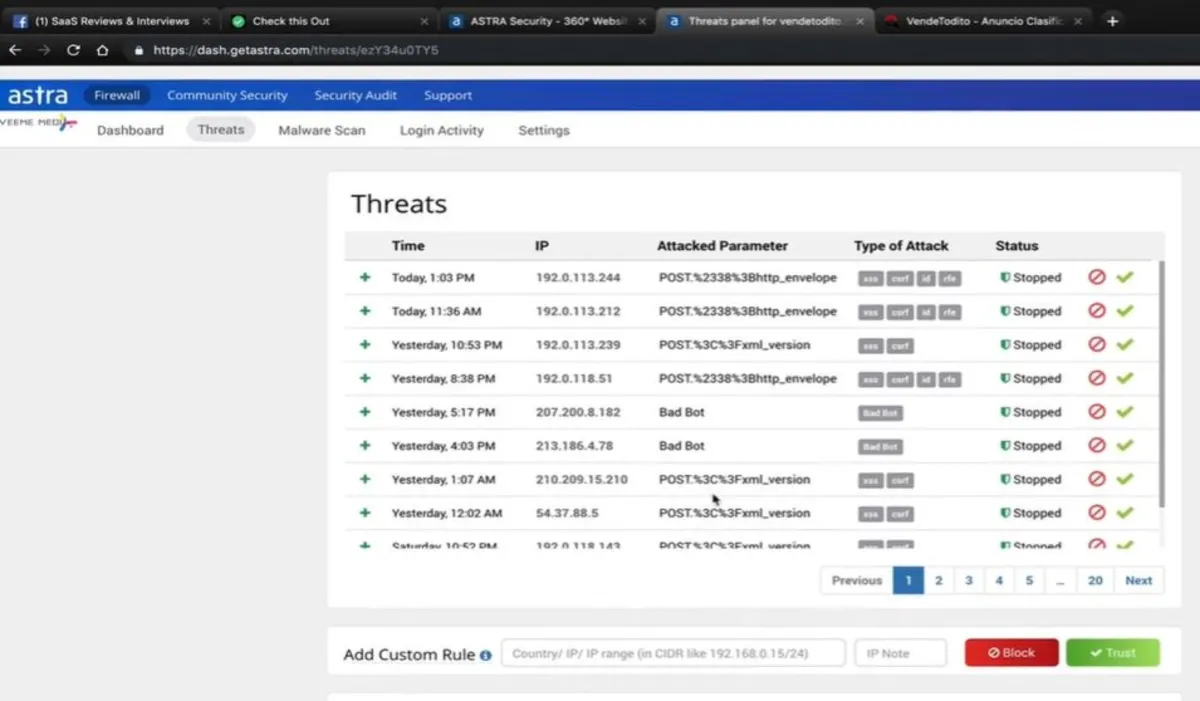 Interface Astra Security: fonctionnalités, prix, alternatives Interface Astra Security: fonctionnalités, prix, alternatives