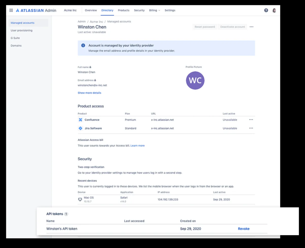 Interface Atlassian Access: fonctionnalités, prix, alternatives