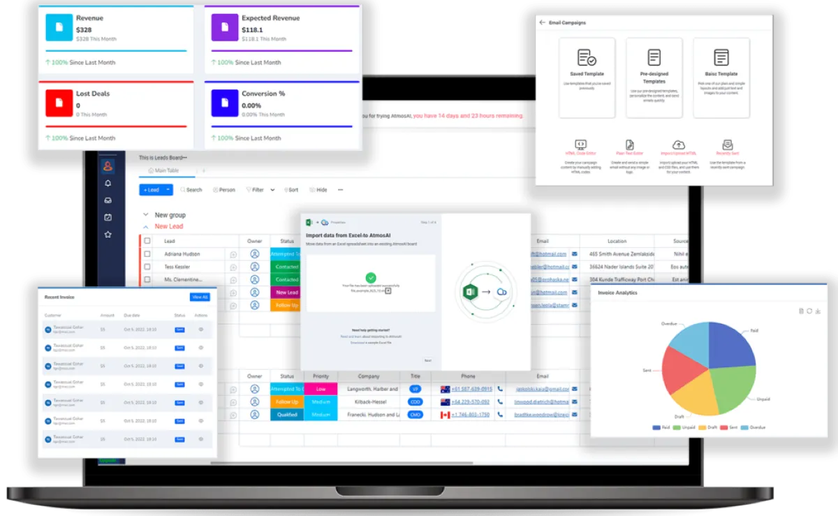 Notre avis sur AtmosAI CRM : un logiciel CRM à découvrir