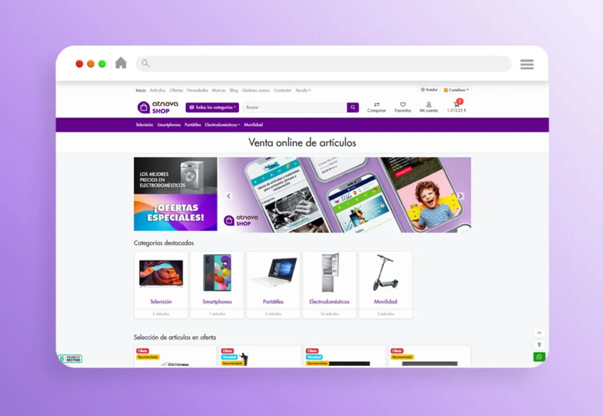 Atnova Shop: avis sur le logiciel e-Commerce: fonctionnalités, avantages, inconvénients et tarifs
